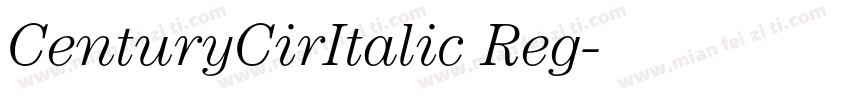 CenturyCirItalic Reg字体转换